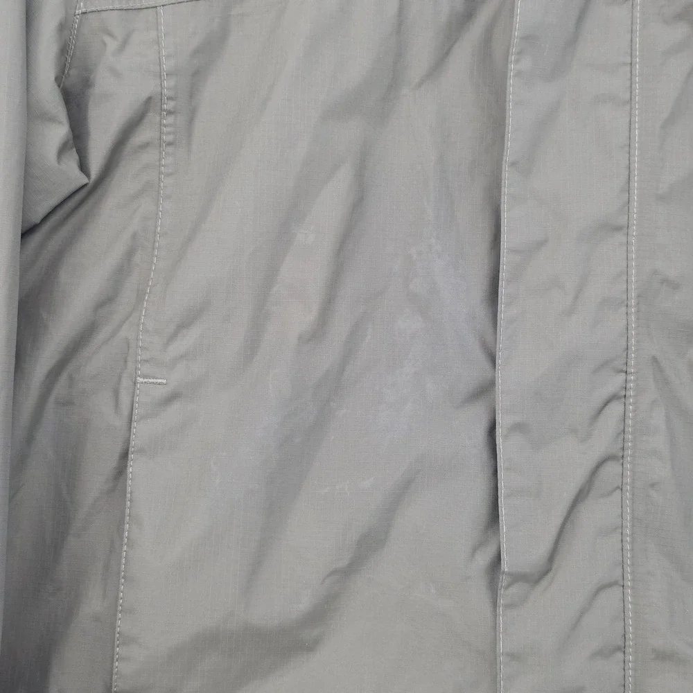 The North Face Mens Small DryVent Rain Jacket Olive Green Ripstop Shell Outdoor